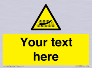 Custom Warning strong river flows